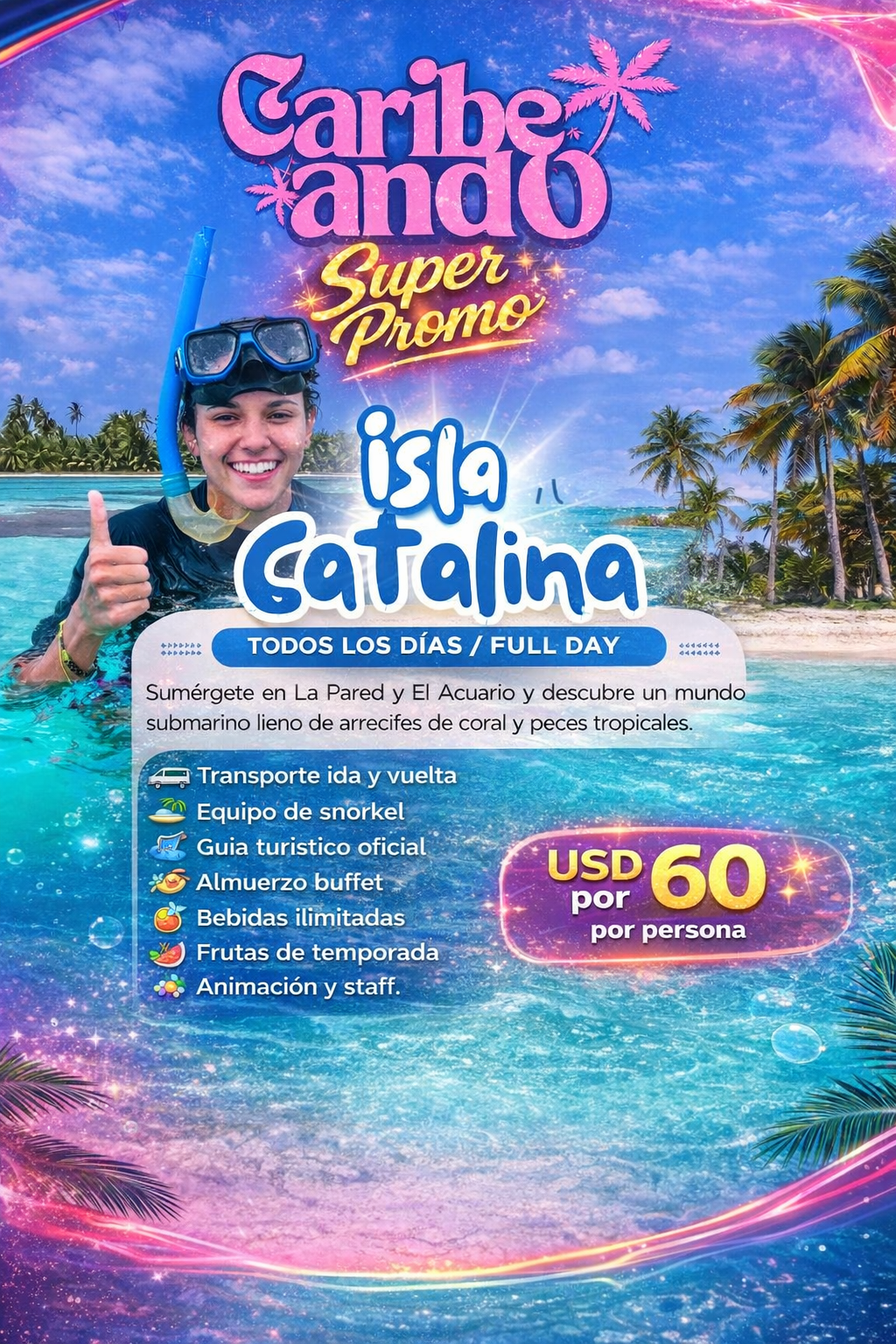 Isla Catalina con Snorkel