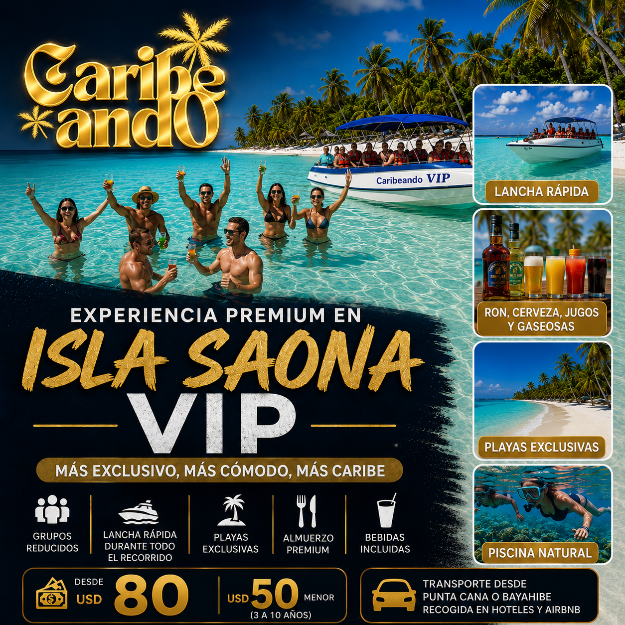 Saona VIP - 7 en 1 (4 Playas)